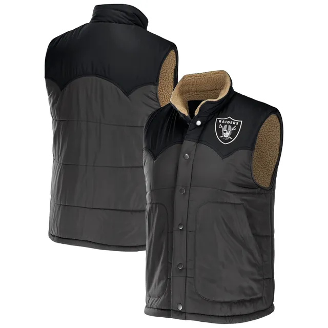 Las Vegas Raiders Cutter & Buck Big & Tall Stealth Full-Zip Vest - Heather  Gray