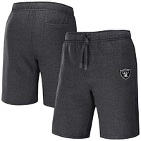 Collection NFL x Darius Rucker par Fanatics Heather Charcoal Las Vegas Raiders Logo Short pour homme