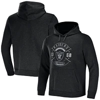 Collection NFL x Darius Rucker pour homme par Fanatics Heather Charcoal Las Vegas Raiders Radar Sweat à capuche enfiler