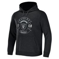 Men's NFL x Darius Rucker Collection by Fanatics Heather Charcoal Las Vegas Raiders Radar Pullover Hoodie