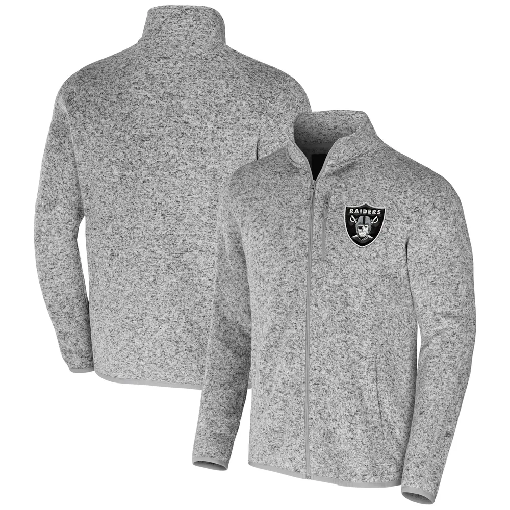 Collection NFL x Darius Rucker pour hommes par Fanatics Veste polaire entièrement zippée gris chiné Las Vegas Raiders