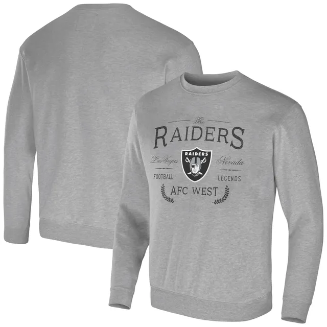 Men's NFL x Staple Black Las Vegas Raiders Globe Crewneck Pullover