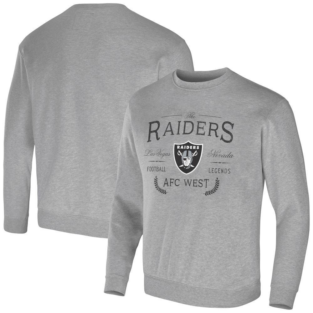 Men's NFL x Darius Rucker Collection by Fanatics Heather Gray Las Vegas Raiders Pullover Sweatshirt