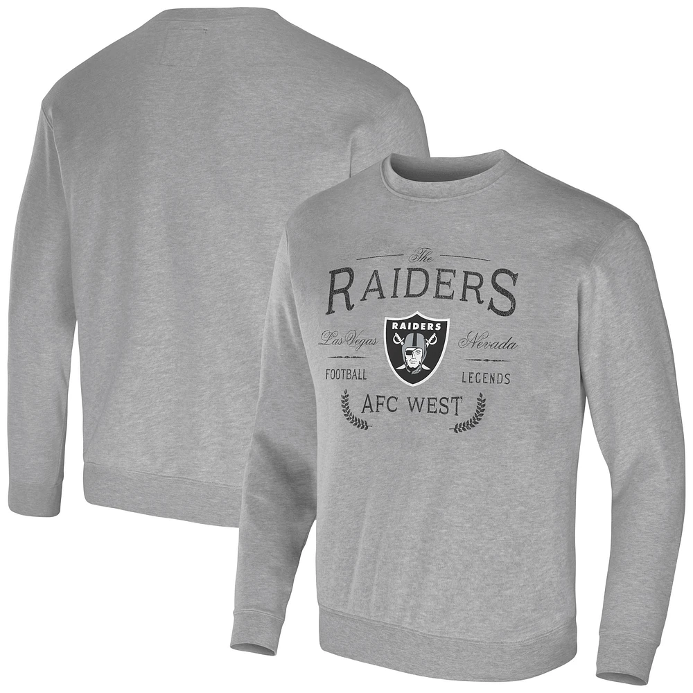 Collection NFL x Darius Rucker par Fanatics Heather Grey Las Vegas Raiders Sweat à capuche pour homme