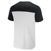 T-shirt colorblock blanc/noir pour homme de la collection NFL x Darius Rucker Fanatics Las Vegas Raiders