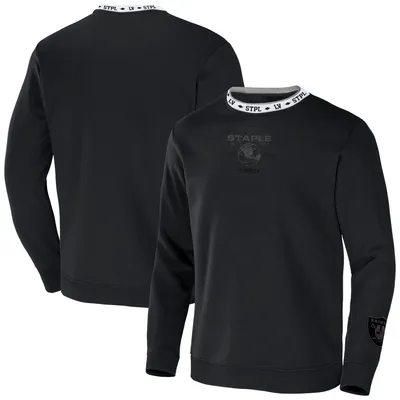 Las Vegas Raiders NFL x Staple Globe Crewneck Pullover - Black