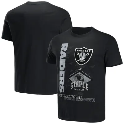 Men's NFL x Staple Gray Las Vegas Raiders Logo Lockup T-Shirt