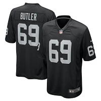 Maillot de match Nike Adam Butler noir pour homme des Las Vegas Raiders