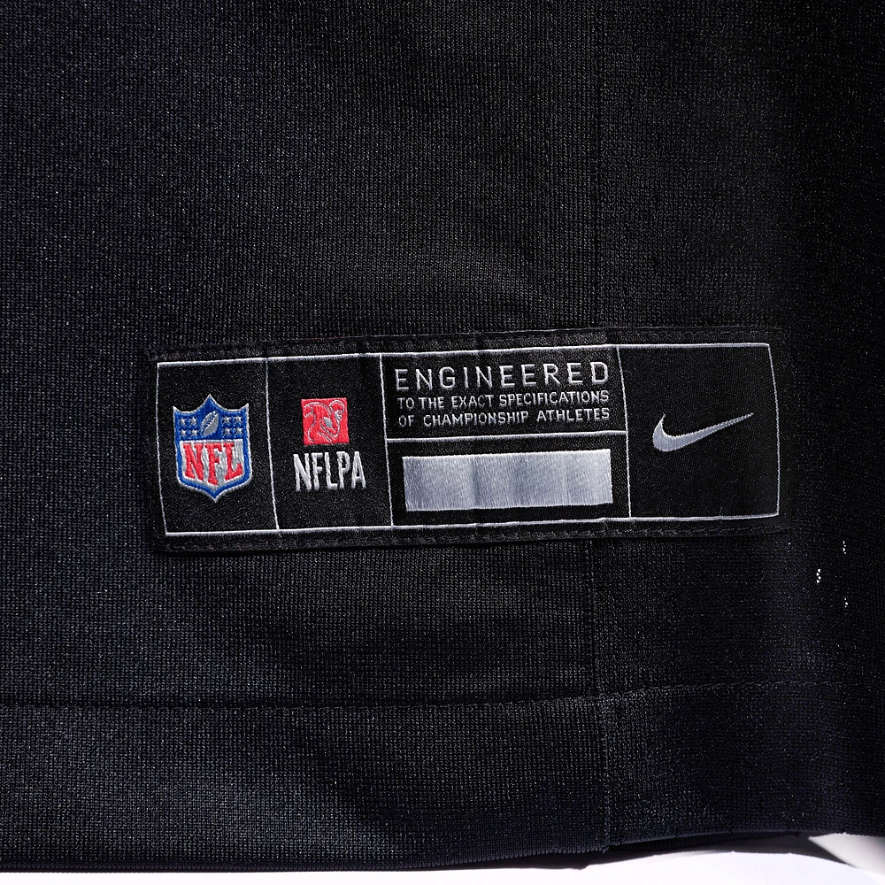 Maillot de match Nike Adam Butler noir pour homme des Las Vegas Raiders