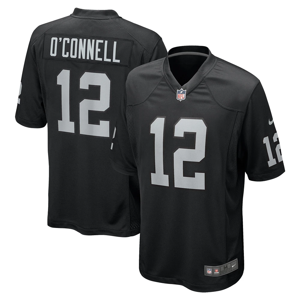 Maillot de match Nike Aidan O'Connell noir pour homme des Las Vegas Raiders