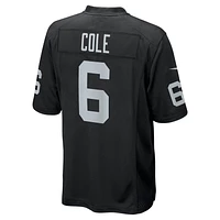 Maillot de match Nike AJ Cole noir Las Vegas Raiders pour homme