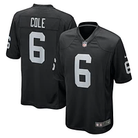 Maillot de match Nike AJ Cole noir Las Vegas Raiders pour homme