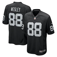 Maillot de match l'équipe Nike Antoine Wesley pour hommes, noir, Las Vegas Raiders