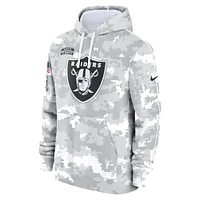 Men's Nike Arctic Camo Las Vegas Raiders 2024 Salute to Service Club Fleece Pullover Hoodie