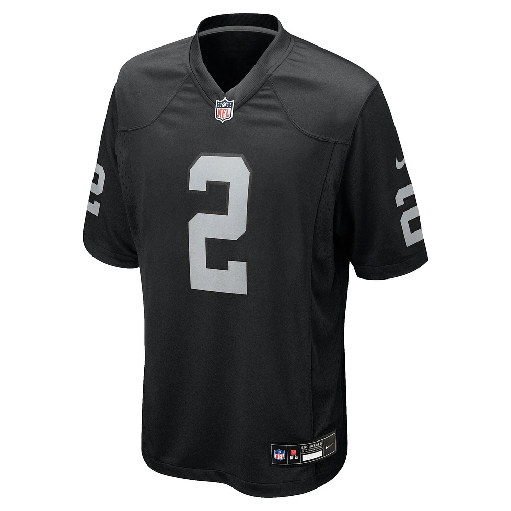 Men's Nike Ashton Jeanty Black Las Vegas Raiders 2025 NFL Draft First Round Pick Game Jersey