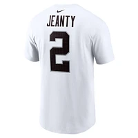 Men's Nike Ashton Jeanty White Las Vegas Raiders 2025 NFL Draft First Round Pick Player Name & Number T-Shirt
