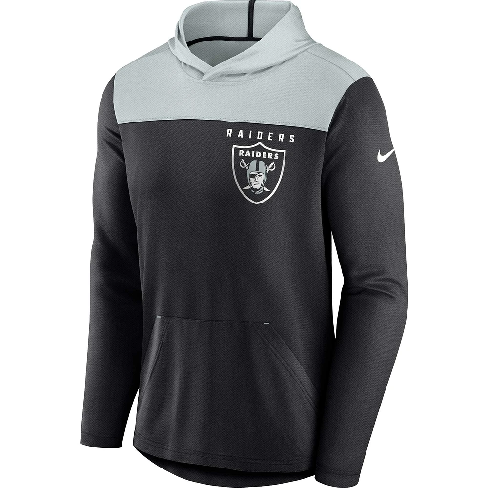 Sweat à capuche Nike Las Vegas Raiders Athletic Lockup noir/argenté pour homme