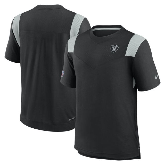 T-shirt de performance pour homme Las Vegas Raiders Player Sideline noir/argenté Nike