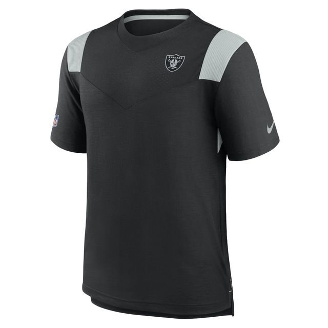 T-shirt de performance pour homme Las Vegas Raiders Player Sideline noir/argenté Nike