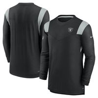 Men's Nike Black/Silver Las Vegas Raiders Sideline Performance Long Sleeve T-Shirt