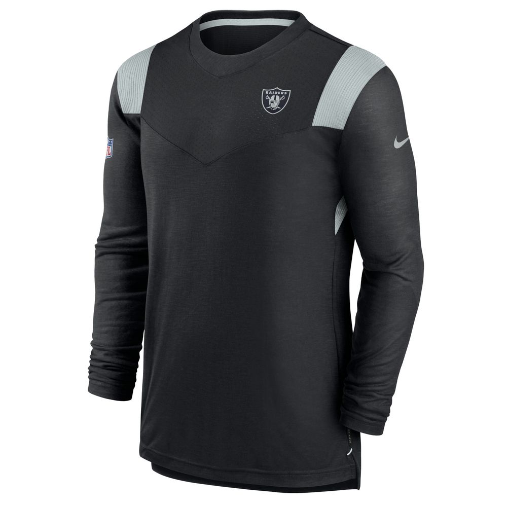 Men's Nike Black/Silver Las Vegas Raiders Sideline Performance Long Sleeve T-Shirt