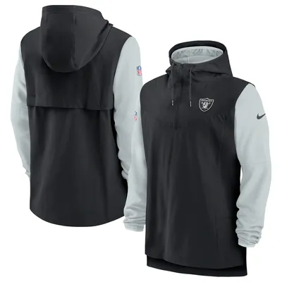 Men's Nike Silver Las Vegas Raiders Performance Sideline Lockup Full-Zip Hoodie Size: Small