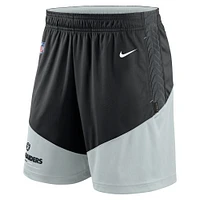 Men's Nike Black/Silver Las Vegas Raiders Sideline Primary Lockup Performance Shorts