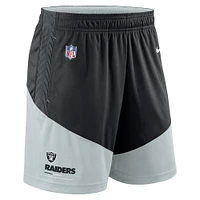 Men's Nike Black/Silver Las Vegas Raiders Sideline Primary Lockup Performance Shorts