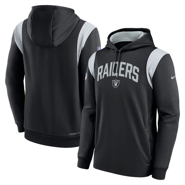 Nike Las Vegas Raiders 2022 Sideline Fleece Performance pour homme - Noir Chandail à capuchon