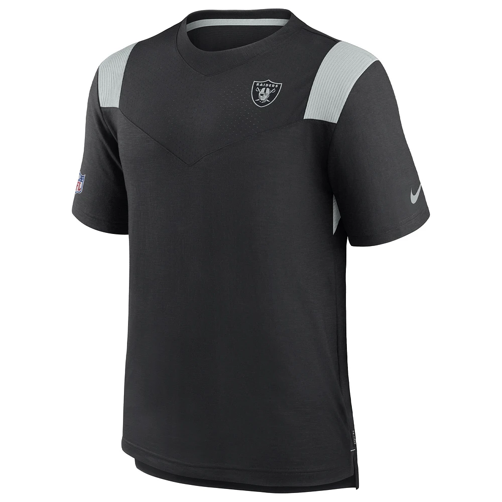 Men's Nike Black Las Vegas Raiders 2022 Sideline Tonal Logo Performance Player T-Shirt