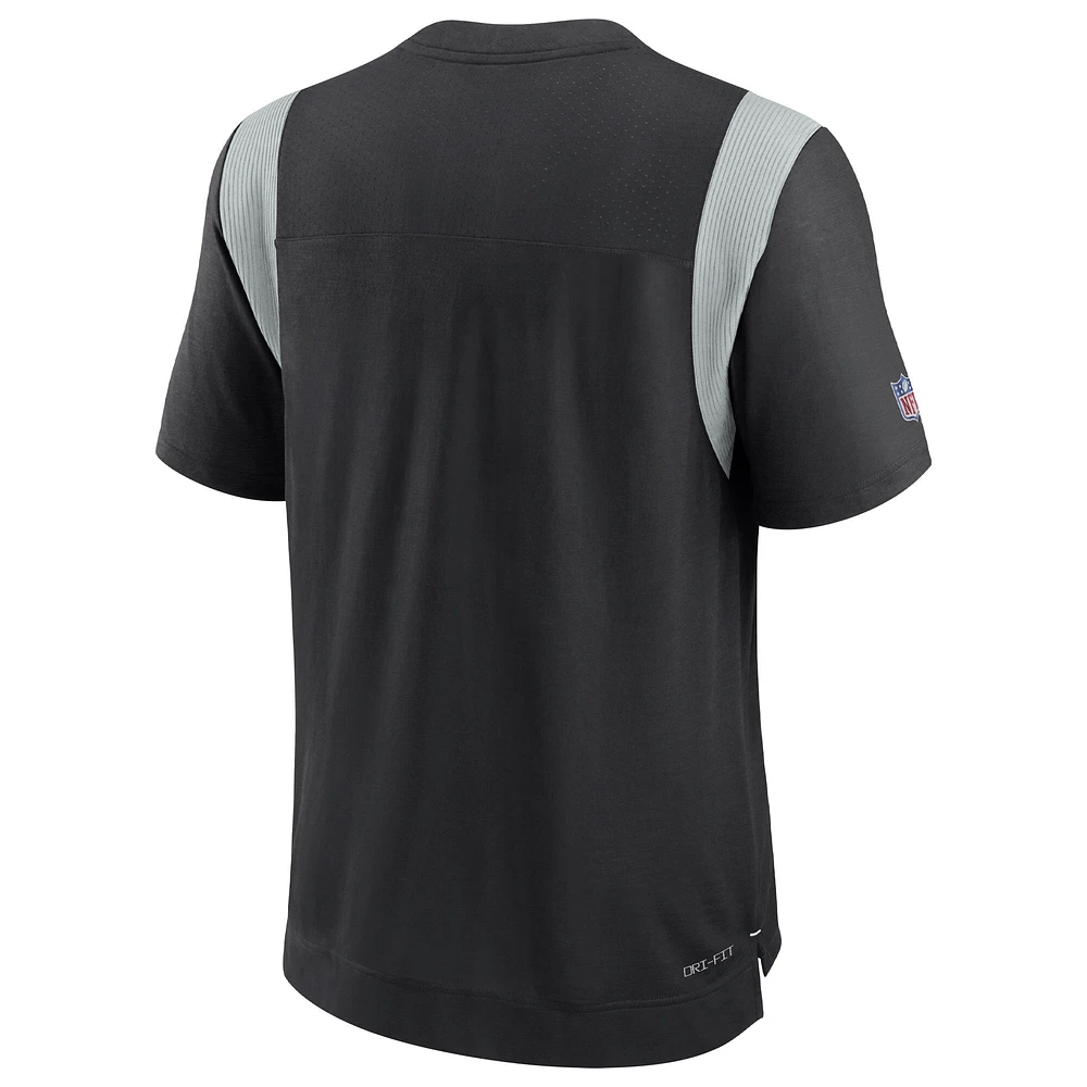 T-shirt Nike Las Vegas Raiders 2022 Sideline Tonal Logo Performance Player pour homme - Noir