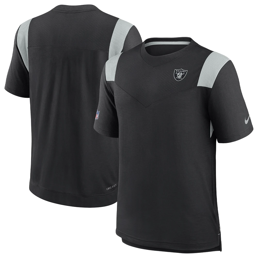 T-shirt Nike Las Vegas Raiders 2022 Sideline Tonal Logo Performance Player pour homme - Noir