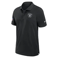 Polo Nike noir Las Vegas Raiders 2024/25 Sideline Performance pour homme