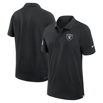 Polo Nike noir Las Vegas Raiders 2024/25 Sideline Performance pour homme