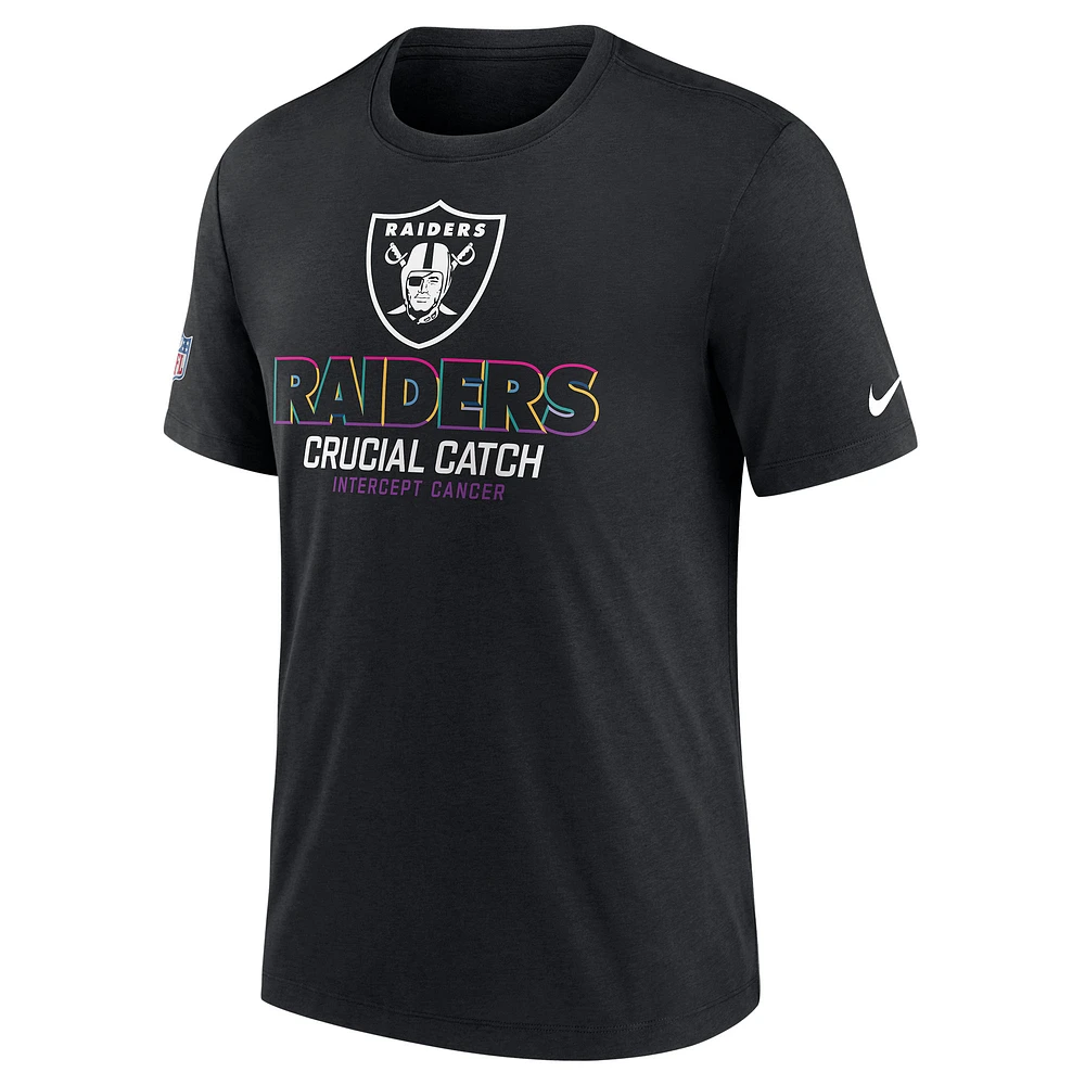 Men's Nike Black Las Vegas Raiders 2024 NFL Crucial Catch T-Shirt