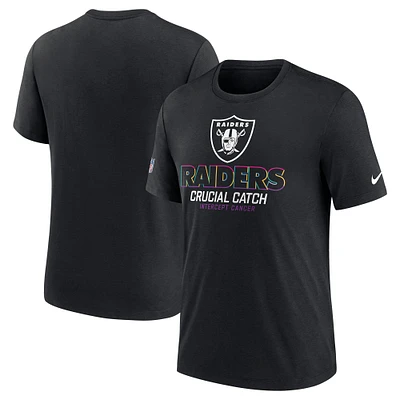 T-shirt Nike noir pour homme Las Vegas Raiders 2024 NFL Crucial Catch