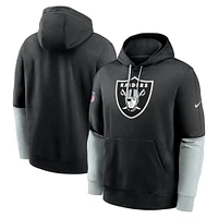 Men's Nike Black Las Vegas Raiders 2024 Sideline Club Pullover Hoodie