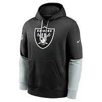 Men's Nike Black Las Vegas Raiders 2024 Sideline Club Pullover Hoodie