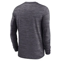 T-shirt à manches longues Nike Sideline Velocity Performance pour homme, noir