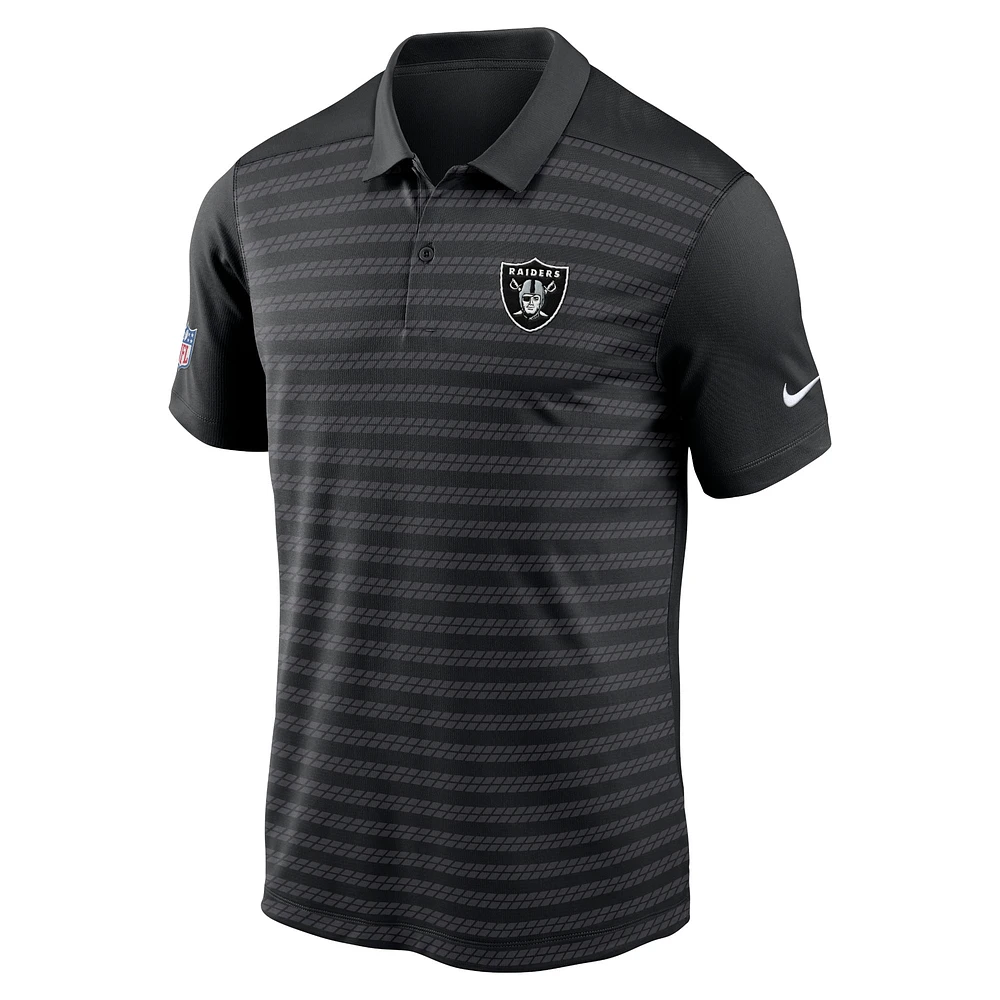 Polo Nike Performance noir Las Vegas Raiders 2024 Sideline Victory pour homme