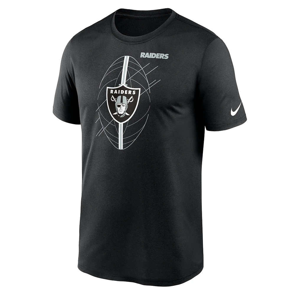 T-shirt Nike noir Las Vegas Raiders Big & Tall Legend Icon Performance pour homme