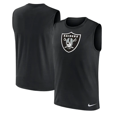 Men's Nike Black Las Vegas Raiders Blitz Legend Performance Muscle Tank Top