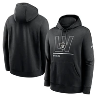 Men's Nike Black Las Vegas Raiders City Code Club Fleece Pullover Hoodie