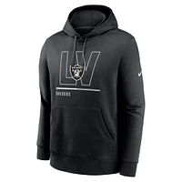 Sweat à capuche en polaire Nike Las Vegas Raiders City Code Club pour homme, noir