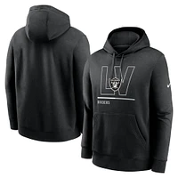 Sweat à capuche en polaire Nike Las Vegas Raiders City Code Club pour homme, noir