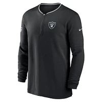 Sweat-shirt Nike noir à demi-zip pour homme des Las Vegas Raiders