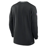 Sweat-shirt Nike noir à demi-zip pour homme des Las Vegas Raiders