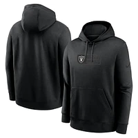 Men's Nike Black Las Vegas Raiders Edge French Terry Club Pullover Hoodie