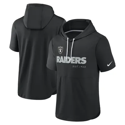 Nike Las Vegas Raiders Established - Noir Chandail à capuchon manches courtes