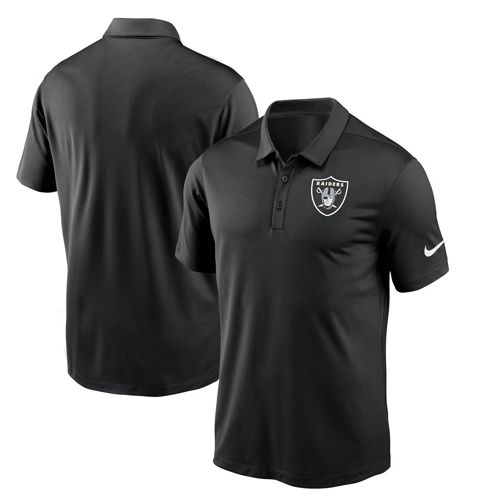 Polo Nike Las Vegas Raiders Fan Gear Franchise Heat-Sealed Graphic Team pour homme - Noir